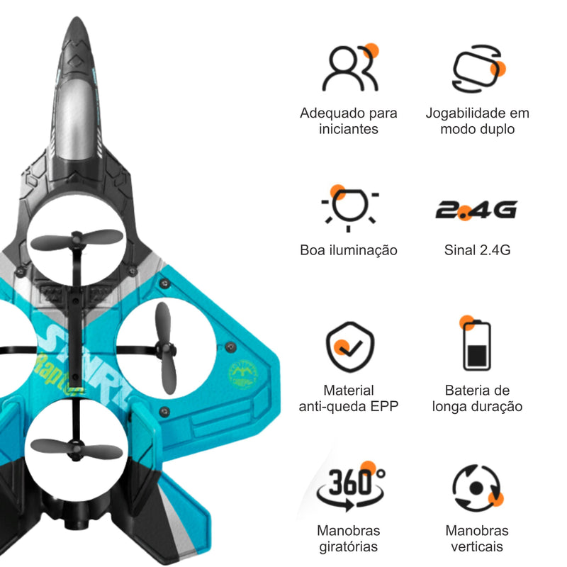 Drone Avião V17 – Manobras Radicais, Controle Total!